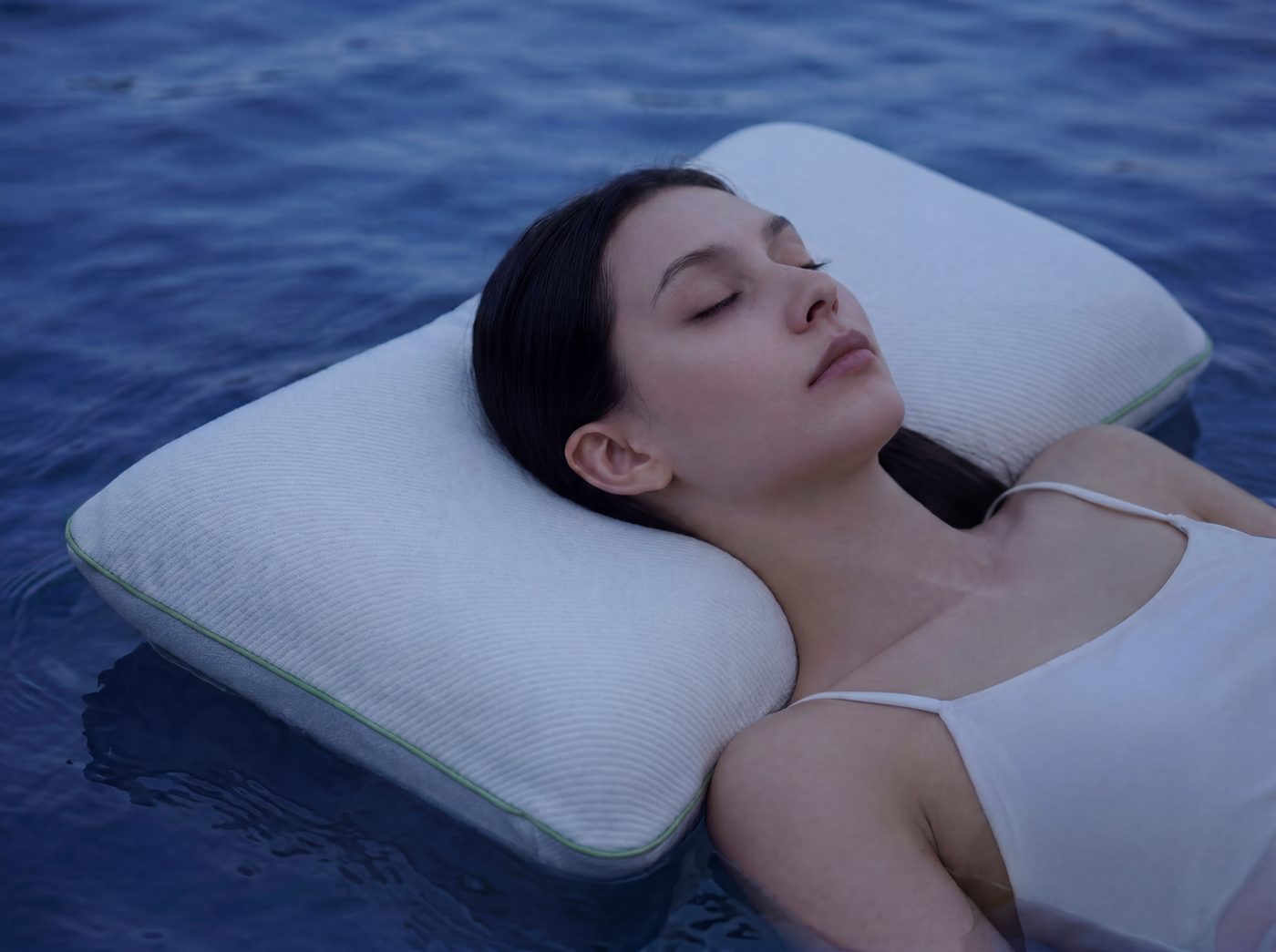 MemoryOne Hybrid Pillow styled on a modern bed